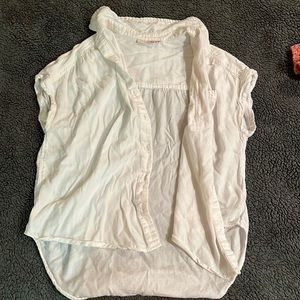 White Short Sleeve Button Up